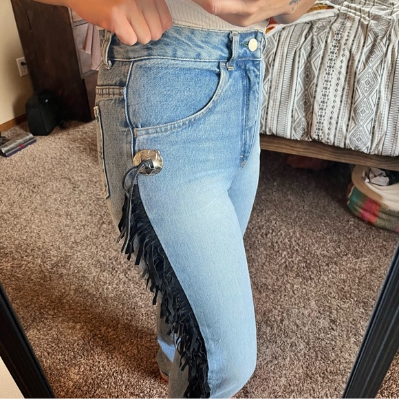 VINTAGE CHRISTIAN AGNELLI WESTERN denim size 2 - Picture 4 of 8